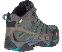 Merrell Boots: Women's J42076 Pewter Teal Moab Vertex Mid Composite Toe Waterproof Work Boot 13 Merrell Boots: Women's J42076 Pewter Teal Moab Vertex Mid Composite Toe Waterproof Work Boot -Work Shoes Store j42076 1