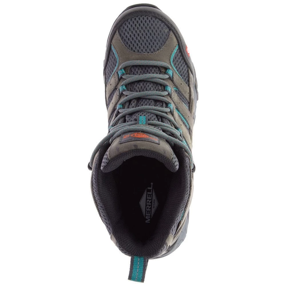 Merrell Boots: Women's J42076 Pewter Teal Moab Vertex Mid Composite Toe Waterproof Work Boot 4 Merrell Boots: Women's J42076 Pewter Teal Moab Vertex Mid Composite Toe Waterproof Work Boot - Image 2
