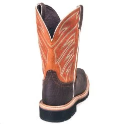 Justin Boots: Men's SE4561 Steel Toe EH Stampede Cowboy Work Boots -Work Shoes Store justin 4561 090 b 01