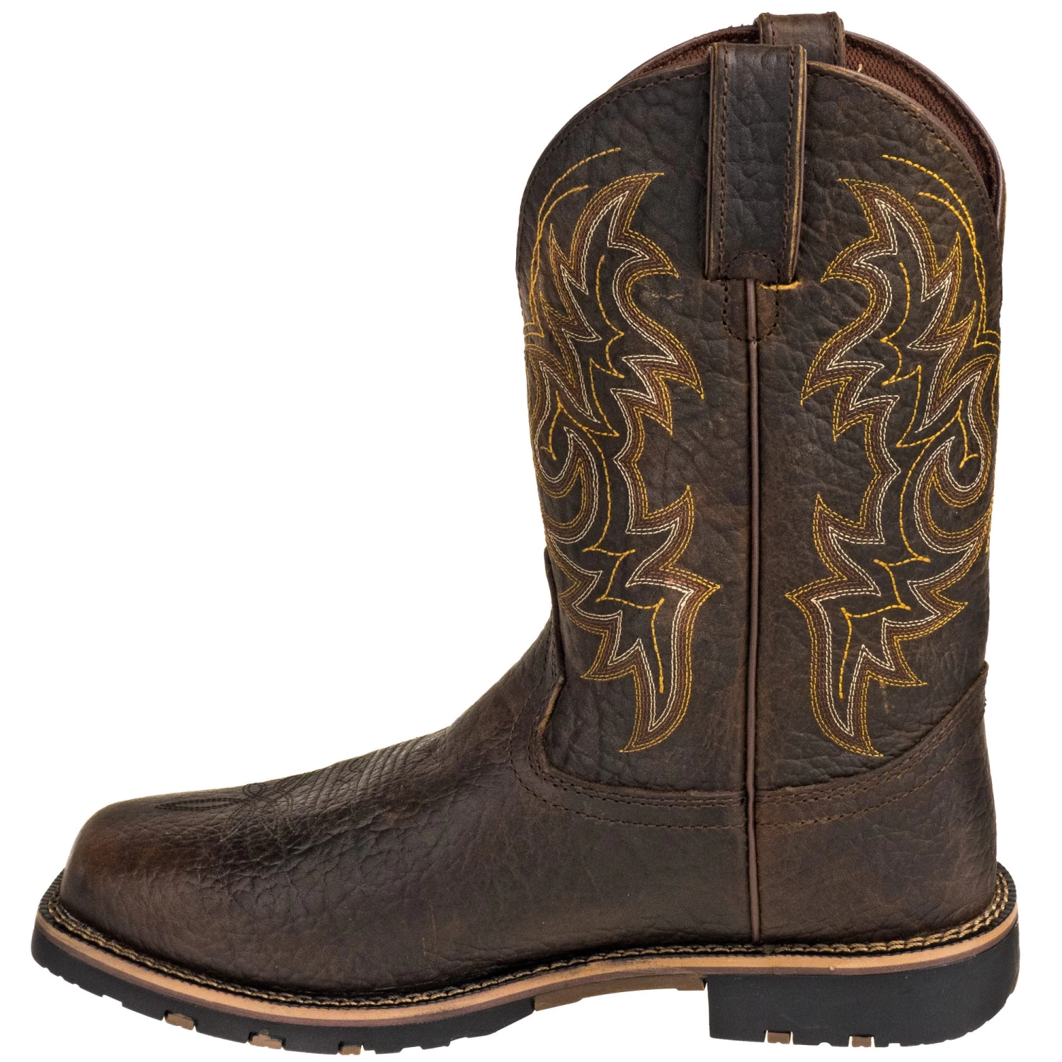 Justin Boots: Brown GR9050 Men's Waterproof George Strait Fireman Cowboy Boots 7 Justin Boots: Brown GR9050 Men's Waterproof George Strait Fireman Cowboy Boots - Image 5