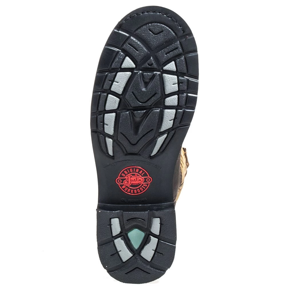 Justin Boots: Men's SE4661 Brown Stampede Steel Toe Cowboy Boots 3 Justin Boots: Men's SE4661 Brown Stampede Steel Toe Cowboy Boots