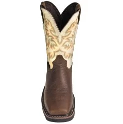 Justin Boots: Men's SE4684 Steel Toe EH White Cowhide 11-Inch Cowboy Work Boots -Work Shoes Store justin wk4684 f 01