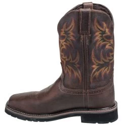 Justin Boots: Men's Steel Toe SE4690 Waterproof Stampede Work Boots -Work Shoes Store justin wk4690 i 01