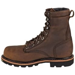 Justin Boots: Men's WK630 Brown Waterproof Composite Toe Met Guard Boots -Work Shoes Store justin wk630 i 01 1