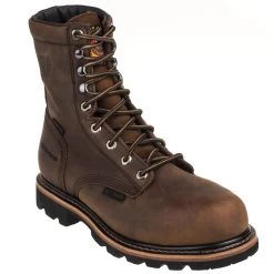 Justin Boots: Men's WK630 Brown Waterproof Composite Toe Met Guard Boots -Work Shoes Store justin wk630 p 01 1