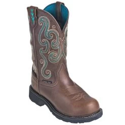 Justin Boots: Women's GY9991 Waterproof Steel Toe EH Tan Gypsy Pull-On Work Boots -Work Shoes Store justin wkl9991 p 01