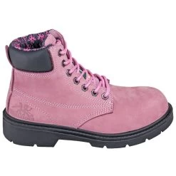 Moxie Boots: Women's 50162 Steel Toe Waterproof EH Pink Alice Work Boots