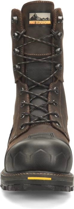 Matterhorn Boots: Men's MT2560 Brown 8” Maximus 2.0 Composite Toe Waterproof Logger Work Boot -Work Shoes Store mt2560 500xauto toe
