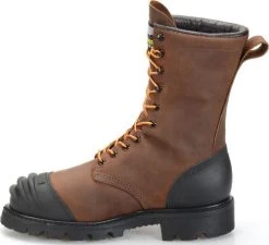 Matterhorn Boots: Men's MT910 Brown 10" Waterproof Steel Toe Internal Metguard Work Boot -Work Shoes Store mt910 500xauto instep 1