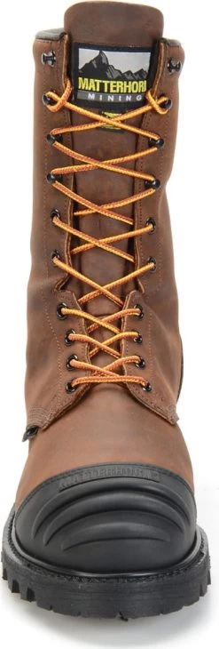 Matterhorn Boots: Men's MT910 Brown 10" Waterproof Steel Toe Internal Metguard Work Boot -Work Shoes Store mt910 500xauto toe 1