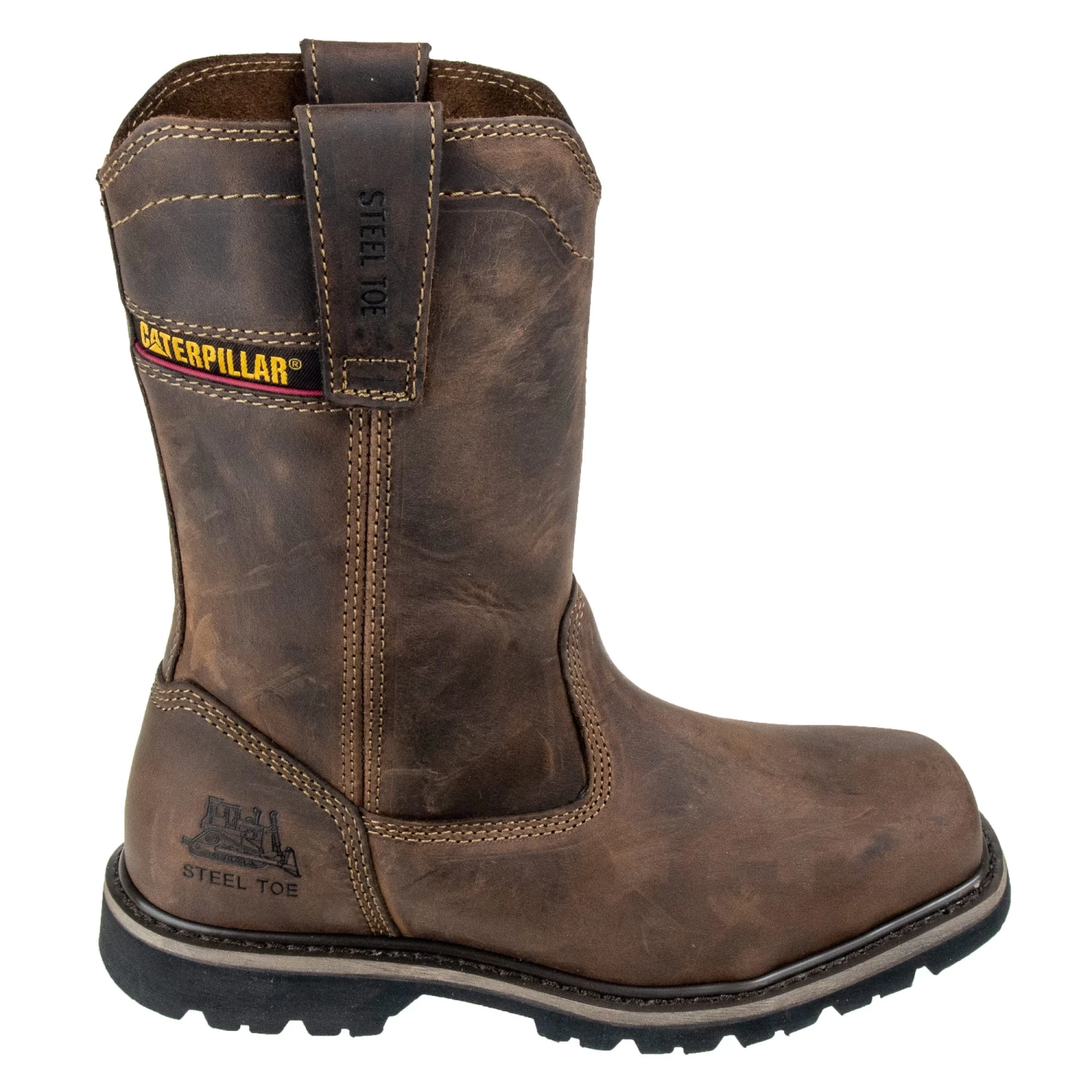 Caterpillar Shoes: Men's 90439 Steel Toe Pull-On Wellston Work Boots 4 Caterpillar Shoes: Men's 90439 Steel Toe Pull-On Wellston Work Boots - Image 2