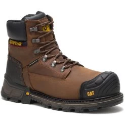 Caterpillar Boots: Men's P90991 Dark Brown 6" Waterproof Composite Toe Boots -Work Shoes Store p90991 1 1