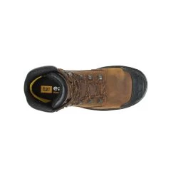 Caterpillar Boots: Men's P90991 Dark Brown 6" Waterproof Composite Toe Boots -Work Shoes Store p90991 6