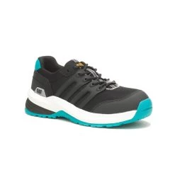 Caterpillar Shoes: Women's P91357 Black Teal Streamline 2.0 Composite Toe EH Slip Resistant Athletic Shoe