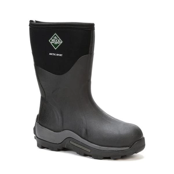 Muck Boots: Men's ASM 000A Black Arctic Sport Mid Insulated Waterproof Boot 6 Muck Boots: Men's ASM 000A Black Arctic Sport Mid Insulated Waterproof Boot - Image 4