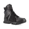 Reebok Boots: Men's RB3455 Black Soft Toe 8" Trailgrip Tactical Waterproof Insulated Side Zipper Work Boot -Work Shoes Store rb3455 01edit