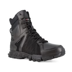 Reebok Boots: Men's RB3455 Black Soft Toe 8" Trailgrip Tactical Waterproof Insulated Side Zipper Work Boot