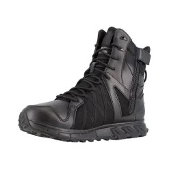 Reebok Boots: Men's RB3455 Black Soft Toe 8" Trailgrip Tactical Waterproof Insulated Side Zipper Work Boot -Work Shoes Store rb3455 03edit