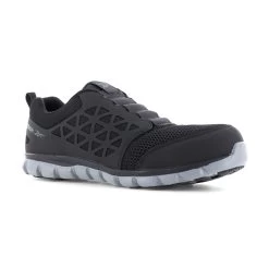 Reebok Shoes: Men's RB4052 Black Composite Toe Sublite Cushion Work Static Dissipating Athletic Work Shoe
