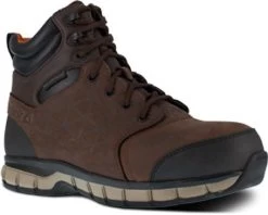 Reebok Boot: Men's RB4606 Brown Sublite Cushion EH Composite Toe Slip Resistant Waterproof Work Boot -Work Shoes Store rb4606 expand