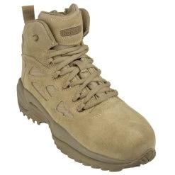 Reebok Boots: Men's Tan RB8694 Rapid Response EH Composite Toe Military Boots -Work Shoes Store rb8694 1