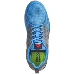 Reebok Shoes: Women's RB044 Alloy Toe ESD Grey/Blue Sublite Cushion Athletic Oxfords -Work Shoes Store reebok rb4040 t 01 1