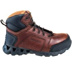 Reebok Boots: Men's RB7005 Brown Composite Toe ESD 6-Inch ZigKick Non-Metallic Athletic Work Boots -Work Shoes Store reebok rb7005 o 01