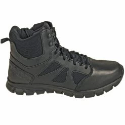 Reebok Boots: Men's 6-Inch RB8605 EH Black Sublite Cushion Side Zip Tactical Boots -Work Shoes Store reebok rb8605 o 01