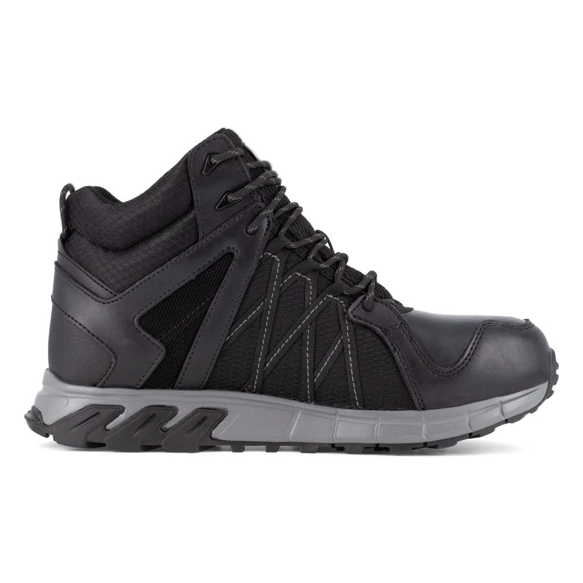 Reebok Footwear: Men's RB3401 Trailgrip Hitop Black Grey Waterproof Boots 6 Reebok Footwear: Men's RB3401 Trailgrip Hitop Black Grey Waterproof Boots - Image 4