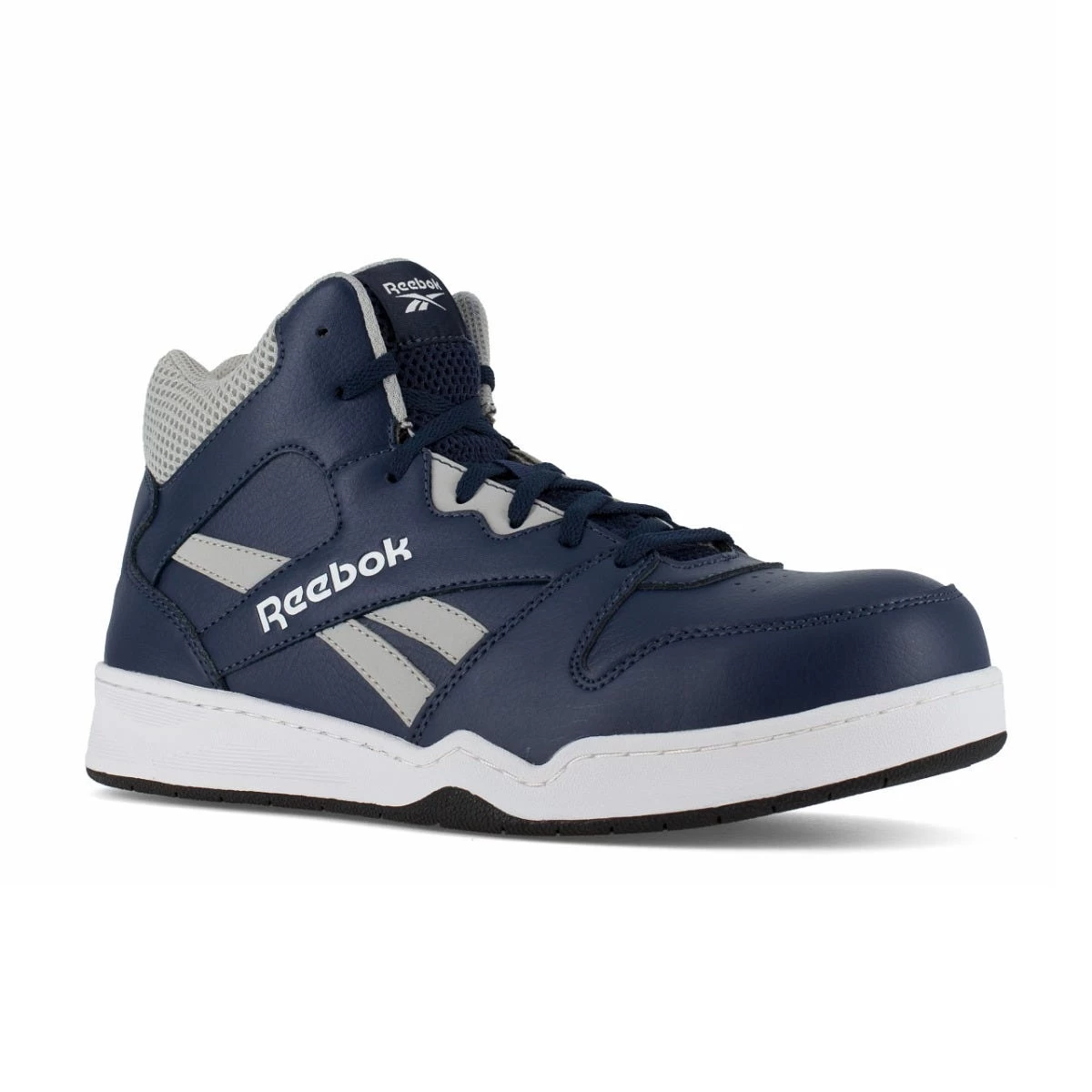 Reebok Shoes: Men's RB4133 Navy/Grey Composite Toe Slip Resistant High Top Sneaker 7 Reebok Shoes: Men's RB4133 Navy/Grey Composite Toe Slip Resistant High Top Sneaker - Image 5