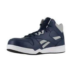 Reebok Shoes: Men's RB4133 Navy/Grey Composite Toe Slip Resistant High Top Sneaker 10 Reebok Shoes: Men's RB4133 Navy/Grey Composite Toe Slip Resistant High Top Sneaker -Work Shoes Store reebok rb4133 bb4500 03