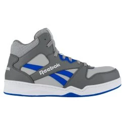 Reebok Shoes: Men's RB4135 Grey/Cobalt Blue Composite Toe Slip Resistant High Top Sneaker -Work Shoes Store reebok rb4135 bb4500 01 1