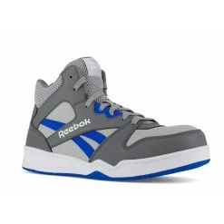 Reebok Shoes: Men's RB4135 Grey/Cobalt Blue Composite Toe Slip Resistant High Top Sneaker -Work Shoes Store reebok rb4135 bb4500 02