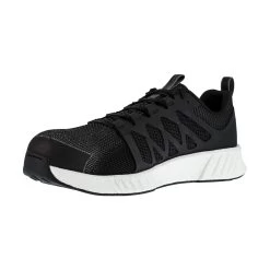 Reebok Shoes: Women's RB413 Black White Fusion Flexweave Composite Toe Slip Resistant Athletic Work Shoe -Work Shoes Store reebok rb413 fusion flexweave work 03