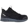 Reebok Shoes: Men's RB4302 Black Grey Fusion Formidable Mid Composite Toe ESD Slip Resistant Athletic Shoe -Work Shoes Store reebok rb4302 fusion formidable work 01