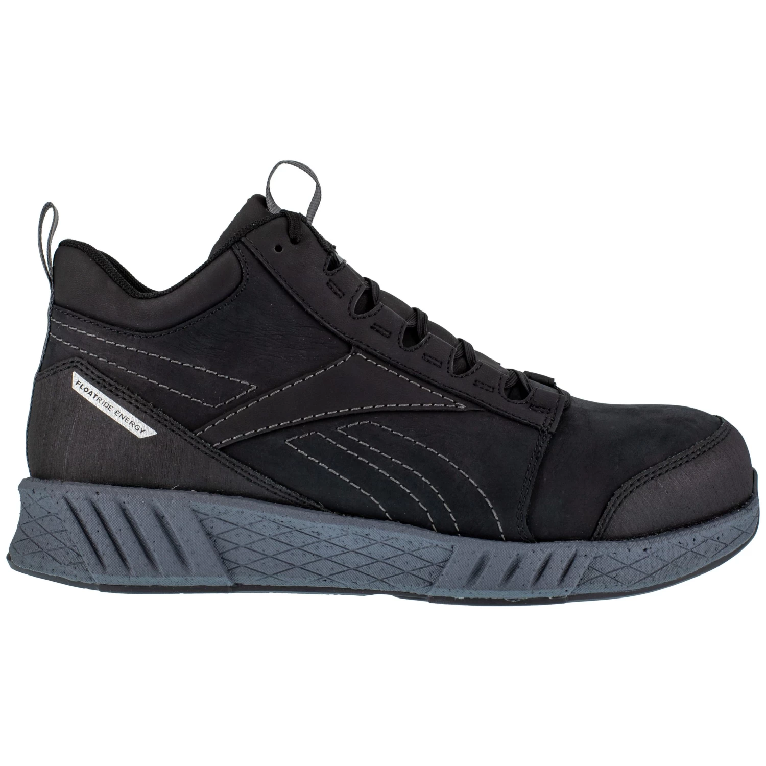 Reebok Shoes: Men's RB4302 Black Grey Fusion Formidable Mid Composite Toe ESD Slip Resistant Athletic Shoe 3 Reebok Shoes: Men's RB4302 Black Grey Fusion Formidable Mid Composite Toe ESD Slip Resistant Athletic Shoe