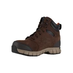 Reebok Boot: Men's RB4606 Brown Sublite Cushion EH Composite Toe Slip Resistant Waterproof Work Boot -Work Shoes Store reebok rb4606 sublite cushion work 03