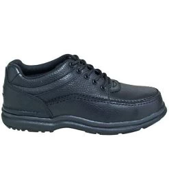 Rockport Works Shoes: Mens' RK6761 World Tour Black Leather Steel Toe Oxford Shoe -Work Shoes Store rk6761st workso 01