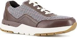 Rockport Works Shoes: Women's RK773 Brown Plaid Composite Toe EH Pulse Tech Work Sneaker