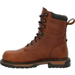 Rocky Boots: Men's RKK0363 Brown Ironclad 8 Inch USA Made Steel Toe Waterproof Work Boot -Work Shoes Store rkk0363 5 large