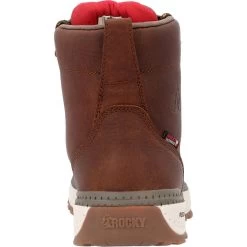 Rocky Boots: Men's RKK0434 Tobacco Soft Toe 6" Rebound Wedge Waterproof Work Boot 12 Rocky Boots: Men's RKK0434 Tobacco Soft Toe 6" Rebound Wedge Waterproof Work Boot -Work Shoes Store rkk0434 backedit