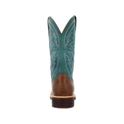 Rocky Boots: Men's RKW0406 Teal Soft Toe 12" Tall Oaks Western Pull On Boot -Work Shoes Store rkw0406 1edit