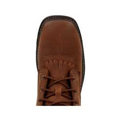 Rocky Boots: Men's RKW0407 Dark Brown Composite Square Toe Rams Horn Western Boot -Work Shoes Store rkw0407 2edit