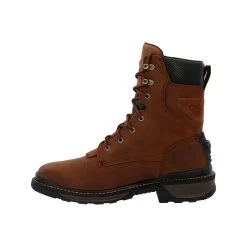 Rocky Boots: Men's RKW0407 Dark Brown Composite Square Toe Rams Horn Western Boot -Work Shoes Store rkw0407 4edit