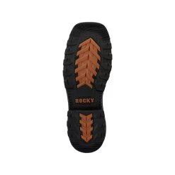 Rocky Boots: Men's RKW0407 Dark Brown Composite Square Toe Rams Horn Western Boot -Work Shoes Store rkw0407 5edit