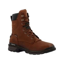 Rocky Boots: Men's RKW0407 Dark Brown Composite Square Toe Rams Horn Western Boot