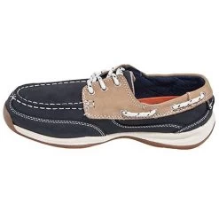 Rockport Works Shoes: Women's RK670 Steel Toe Navy ESD Boat Shoes -Work Shoes Store rockport rk670 i 01