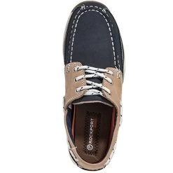 Rockport Works Shoes: Women's RK670 Steel Toe Navy ESD Boat Shoes -Work Shoes Store rockport rk670 t 01