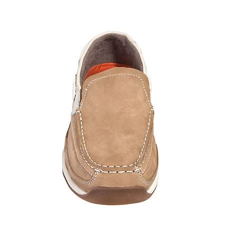 Rockport Works Shoes: Women's RK673 Tan Steel Toe ESD Slip-On Boat Shoes 4 Rockport Works Shoes: Women's RK673 Tan Steel Toe ESD Slip-On Boat Shoes - Image 2