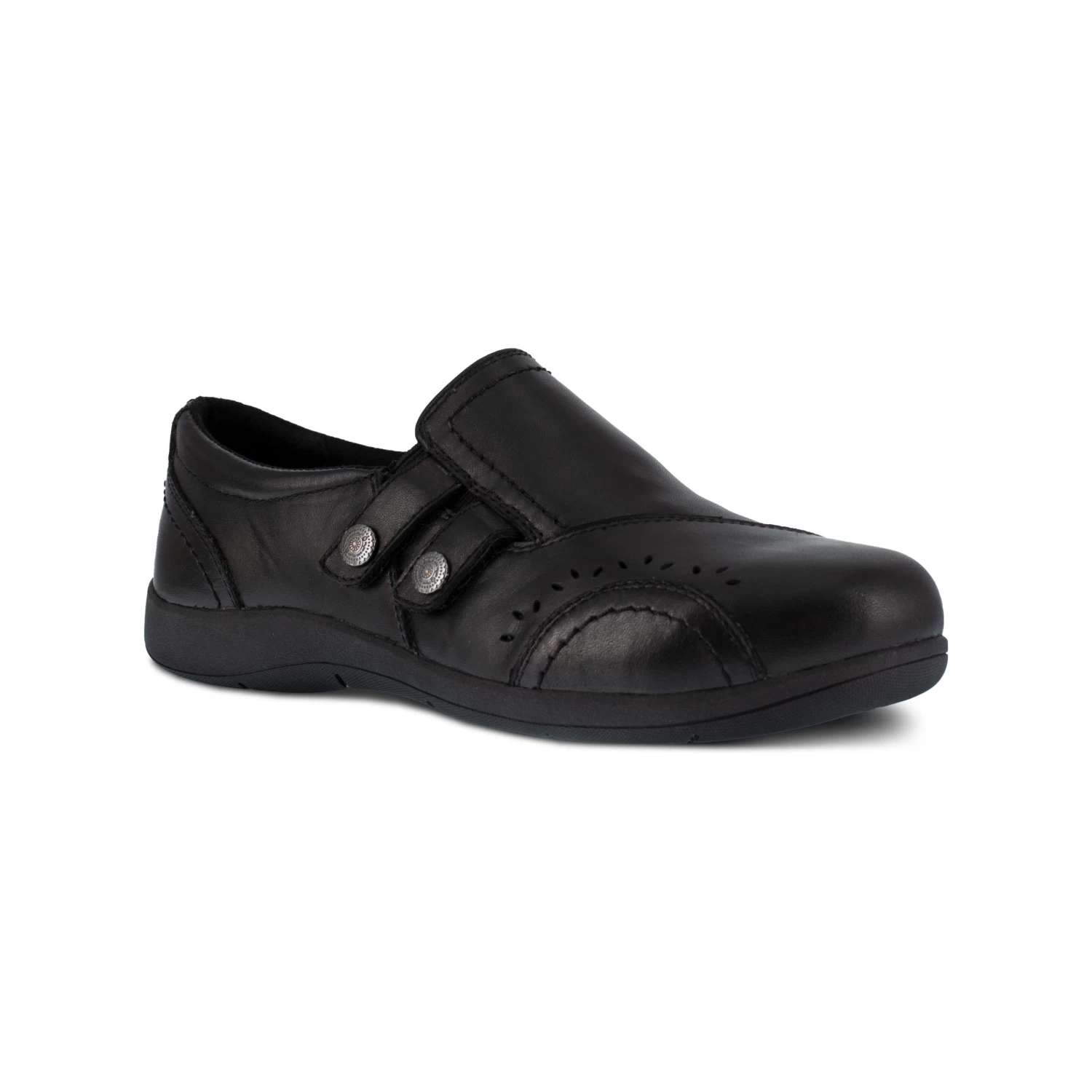 Rockport Works Shoes: Women's RK761 Black Daisey Alloy Toe Slip On Leather Work Shoe 4 Rockport Works Shoes: Women's RK761 Black Daisey Alloy Toe Slip On Leather Work Shoe - Image 2